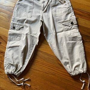 Women’s Casual Cargo Pants - Cream